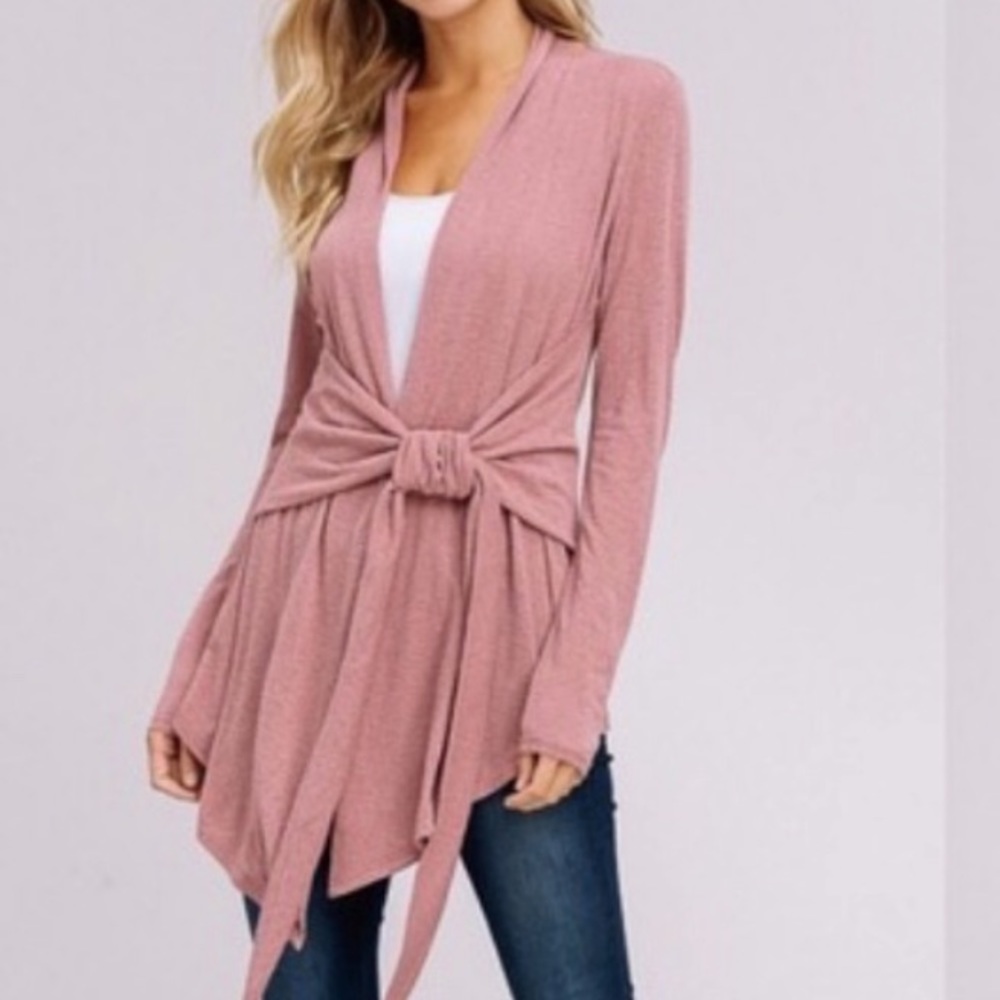 Front Tie Cardigan